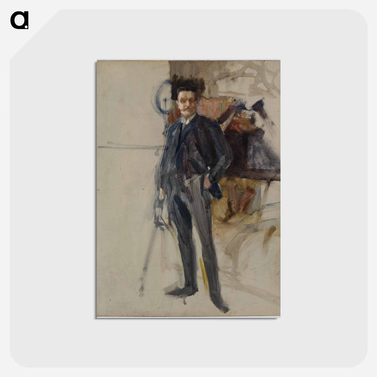 Unfinished self-portrait - アルバート エーデルフェルト Postcard.