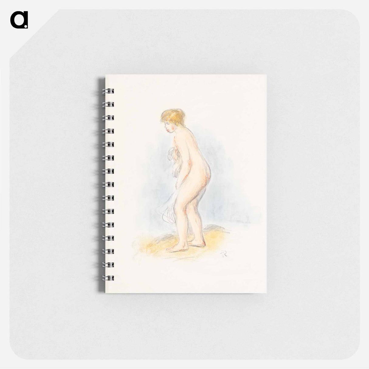 Standing Female Bather - ピエール オーギュスト ルノワール Memo.