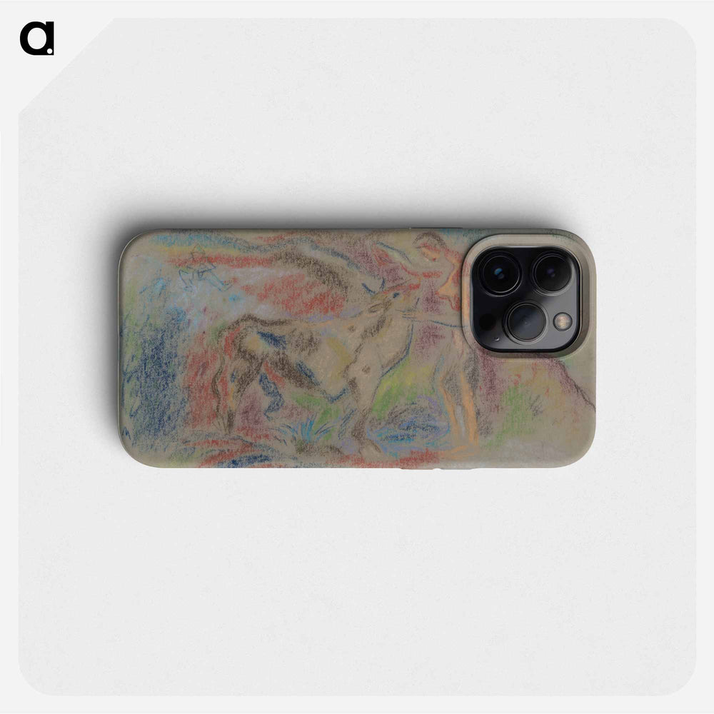 Woman with a cow - アーノルド ピーター ワイズ クビンチャン Phone Case.