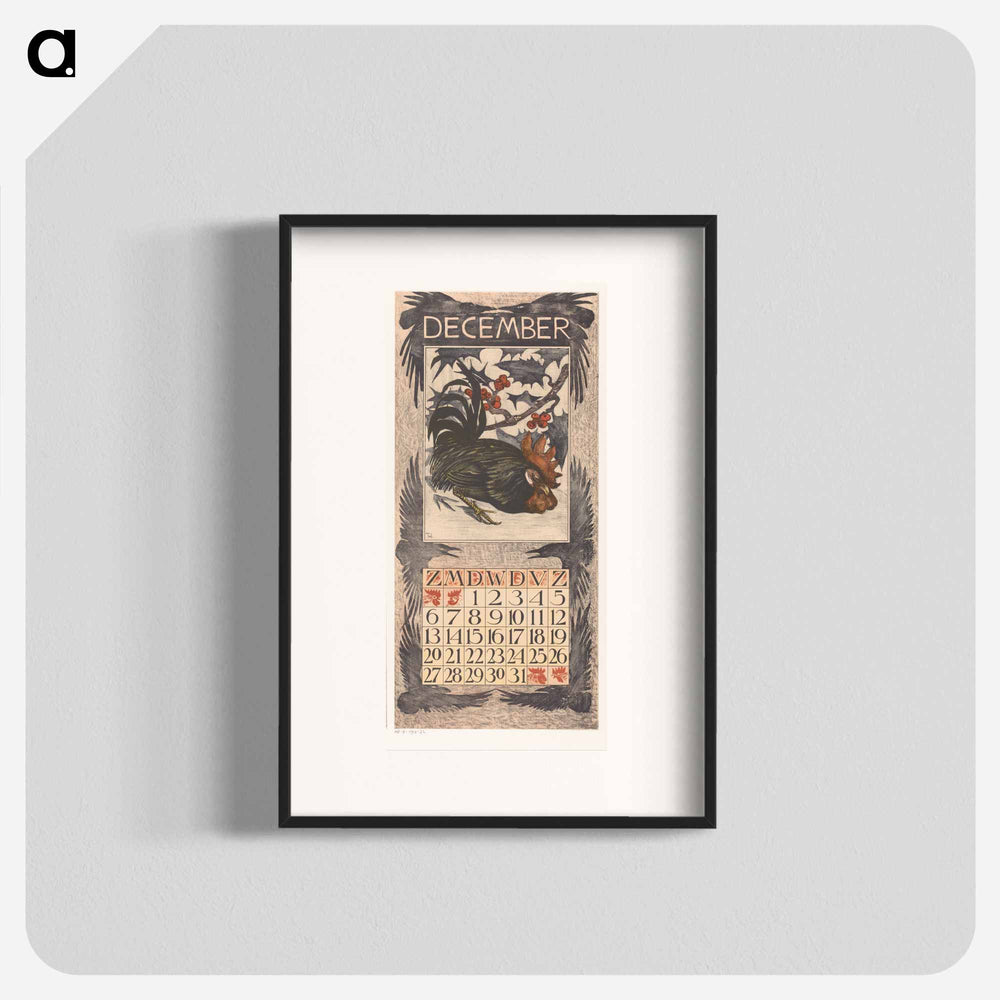 Calendar December with the moon - Theo van Hoytema Poster.