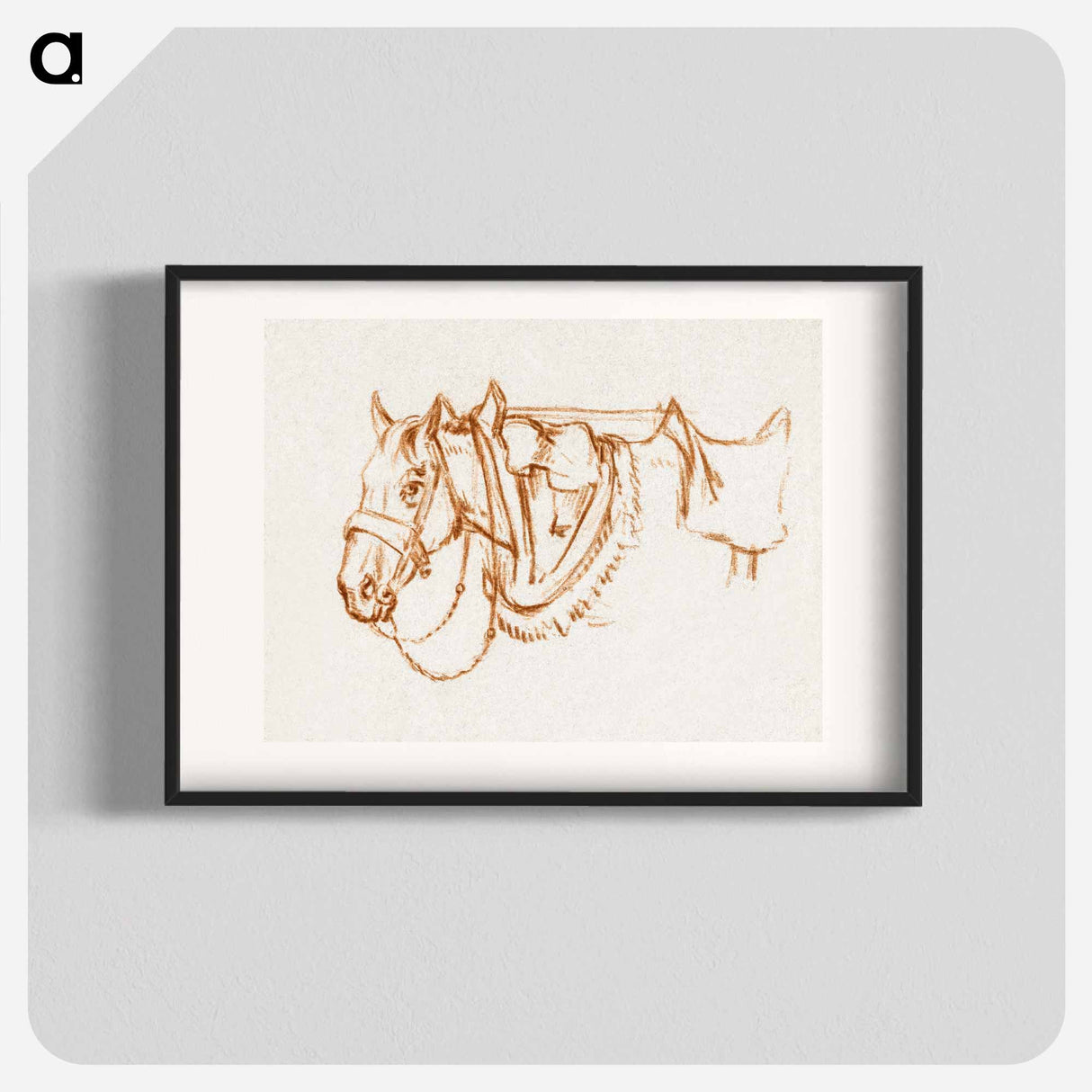 Head of a rigged horse - ジャン ベルナール Poster.