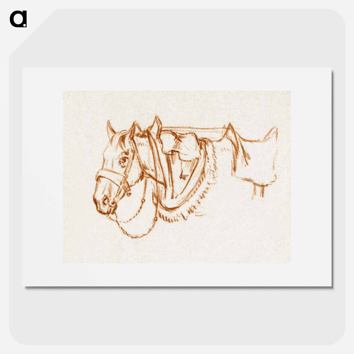 Head of a rigged horse - ジャン ベルナール Poster.