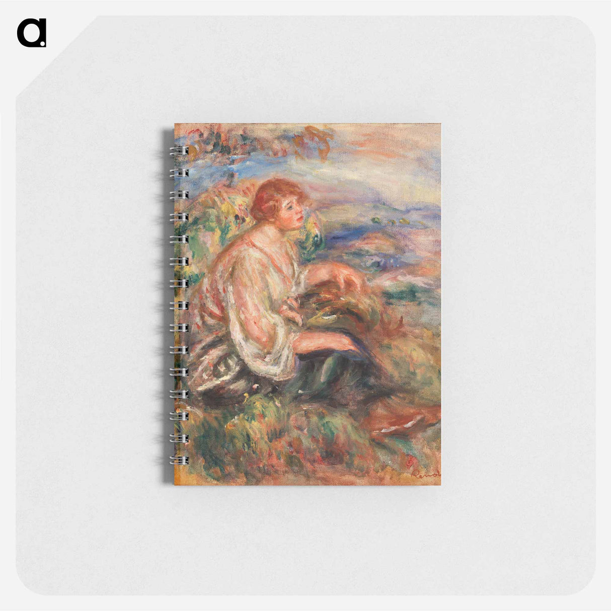 Woman in Tulle Blouse and Black Skirt - ピエール オーギュスト ルノワール Memo.