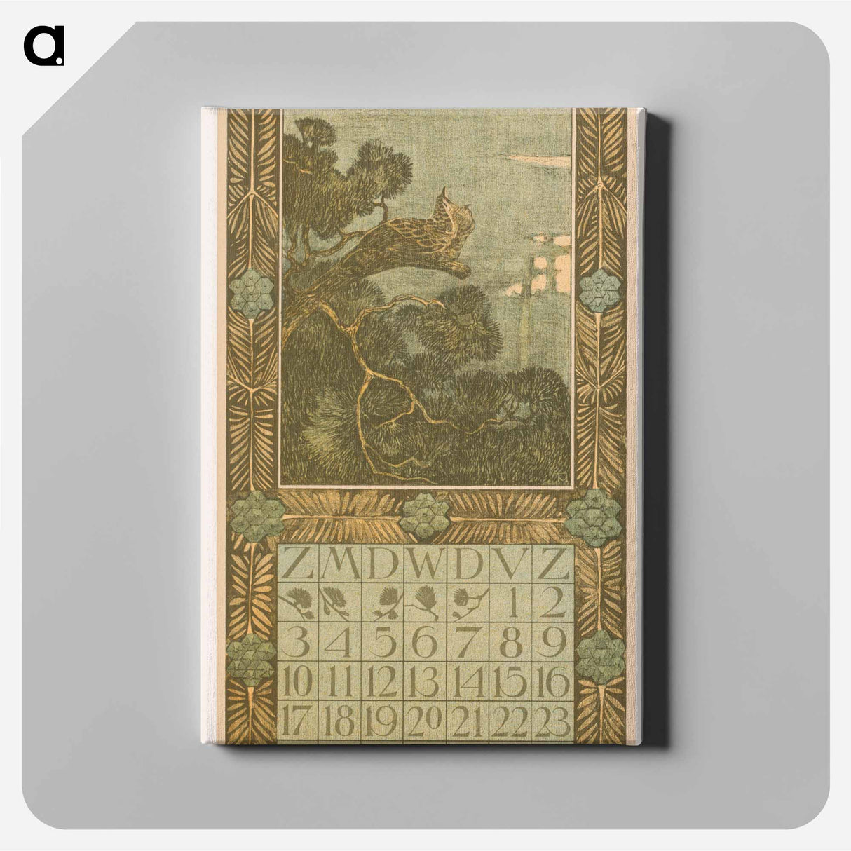 Calendar July with flowers - Theo van Hoytema Canvas.