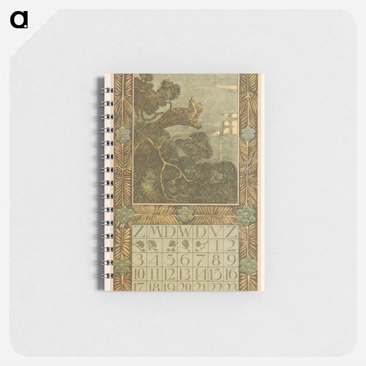 Kalenderblad juli met koekoek - テオ ヴァン ホイテマ Memo.