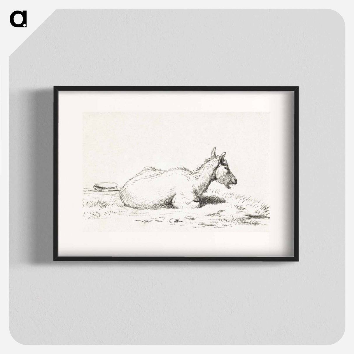 Lying goat - ジャン ベルナール Poster.