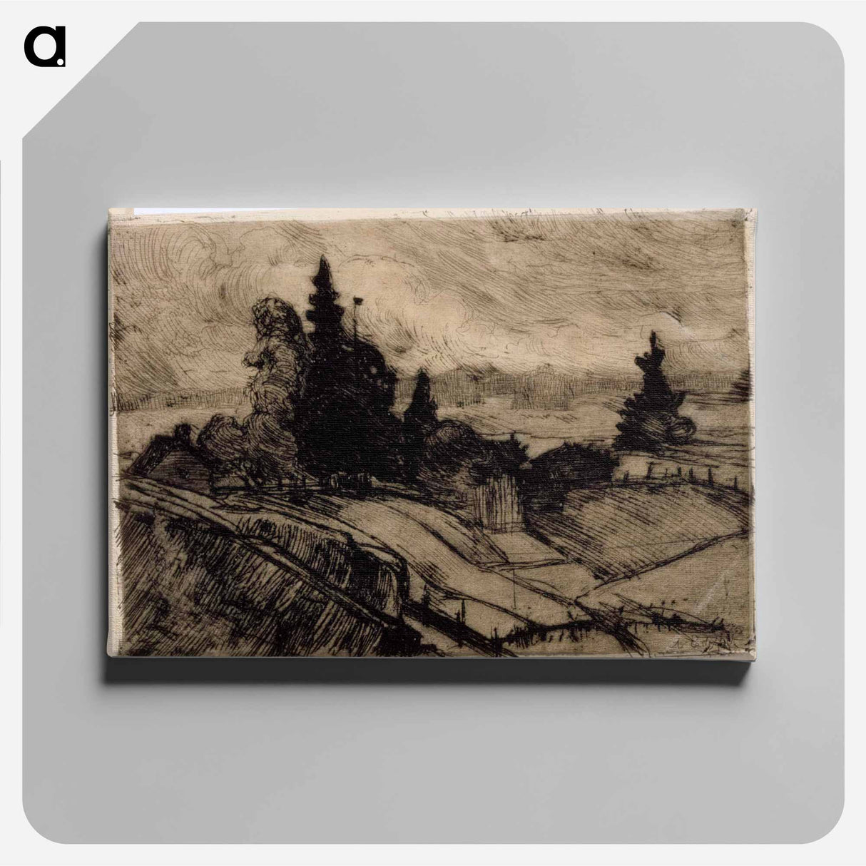 Summer landscape from uusimaa province - アルバート エーデルフェルト Canvas.