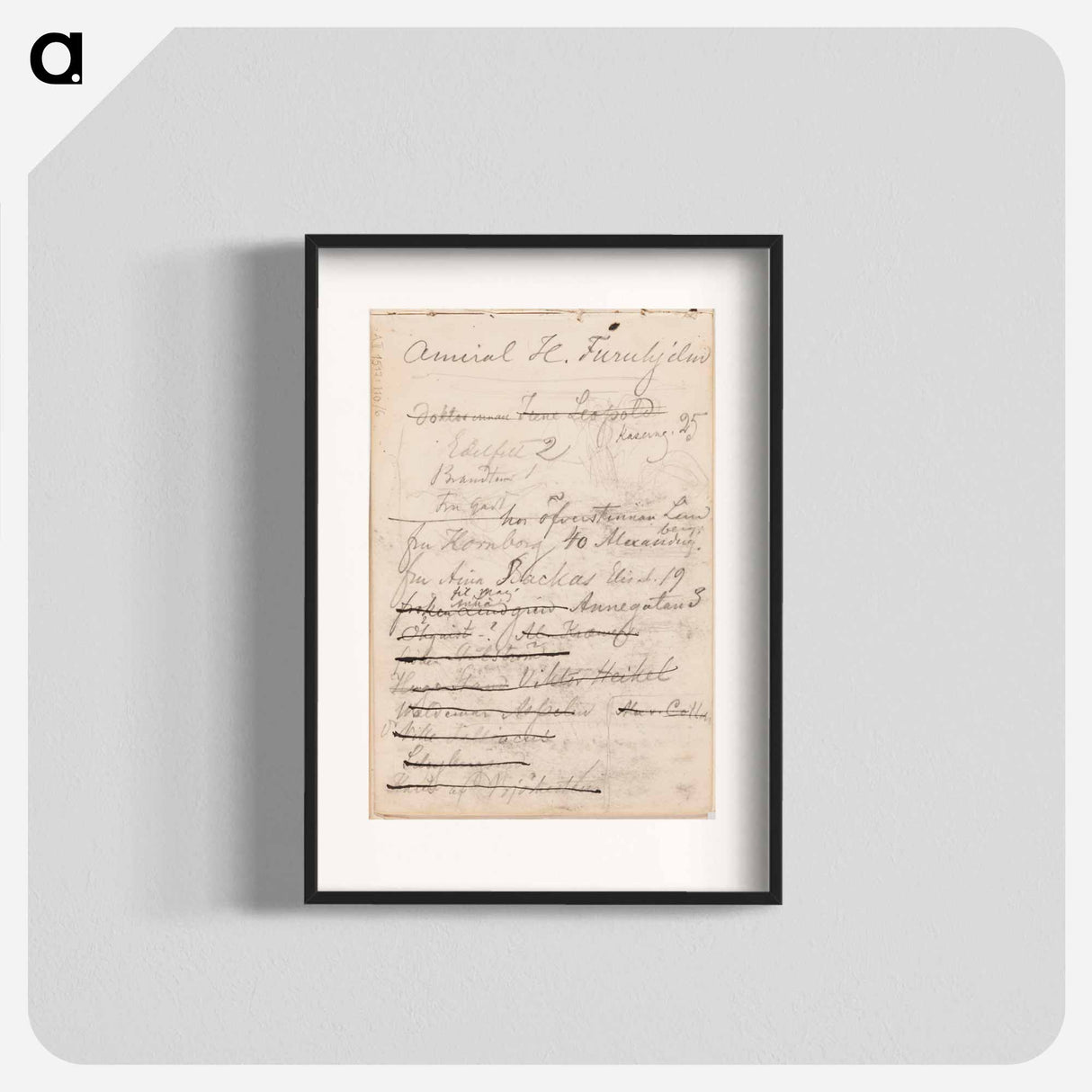 (unknown) part of a sketchbook - アルバート エーデルフェルト Poster.