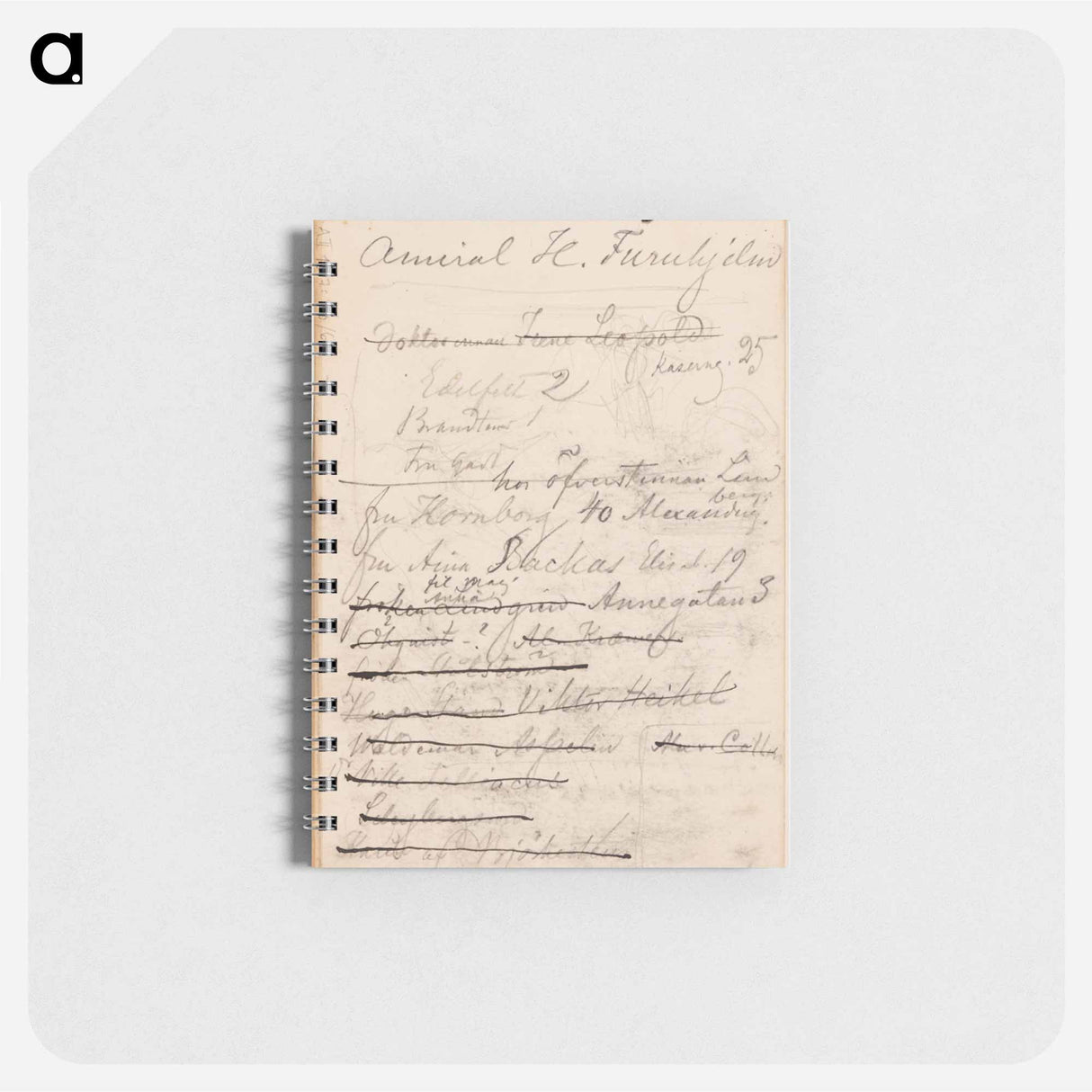 (unknown) part of a sketchbook - アルバート エーデルフェルト Memo.