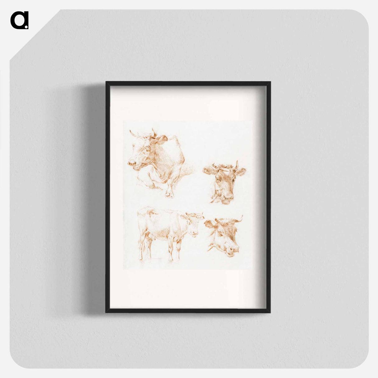 Four cows - ジャン ベルナール Poster.