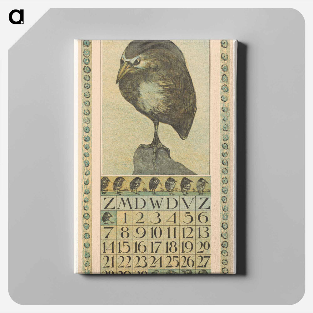 Calendar day with flowers - Theo van Hoytema Canvas.