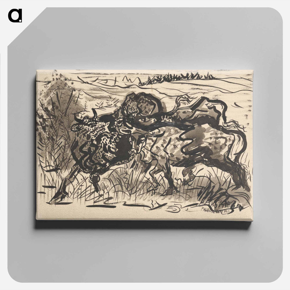 Cows in a pasture - アーノルド ピーター ワイズ クビンチャン Canvas.