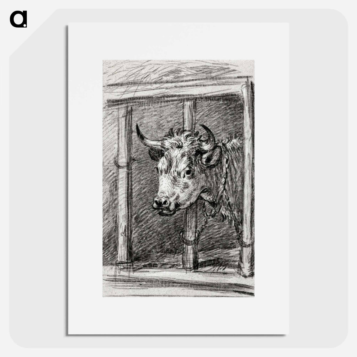 Head of a cow - ジャン ベルナール Poster.