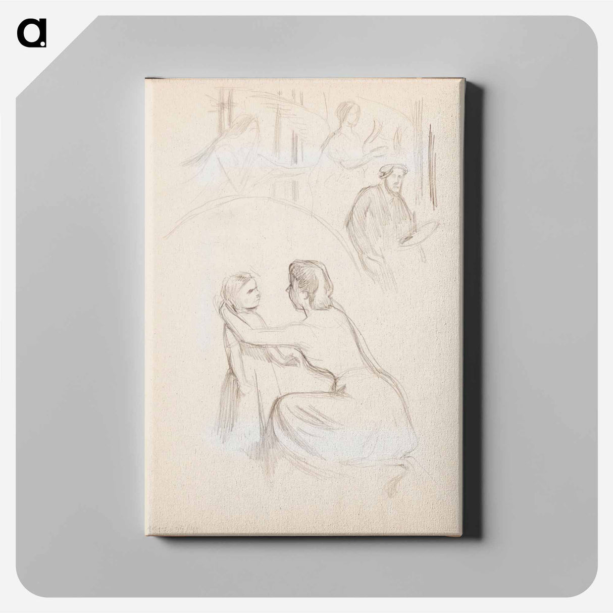 アートパネル-(unknown)part of a sketchbook - アルバート エーデルフェルト Canvas.