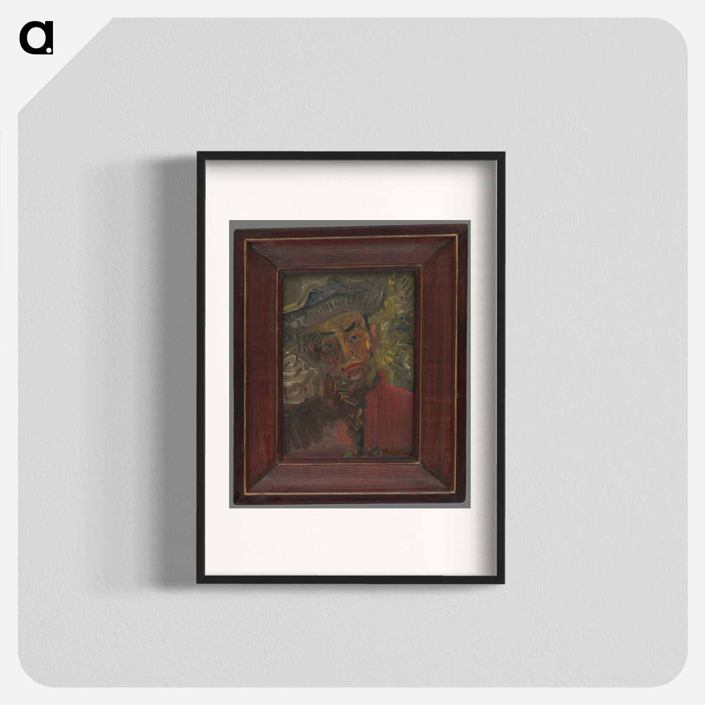 Portrait of a man-self-portrait - アーノルド ピーター ワイズ クビンチャン Poster.