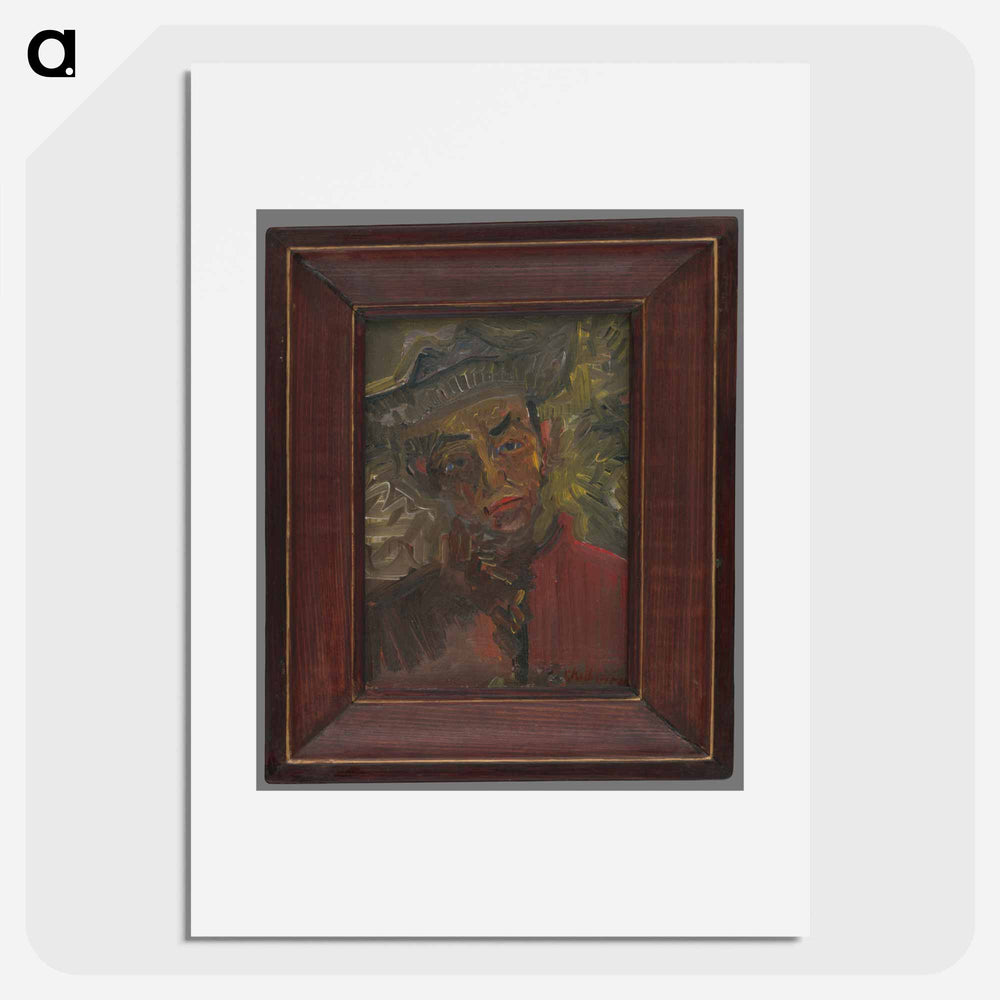 Portrait of a man-self-portrait - アーノルド ピーター ワイズ クビンチャン Poster.