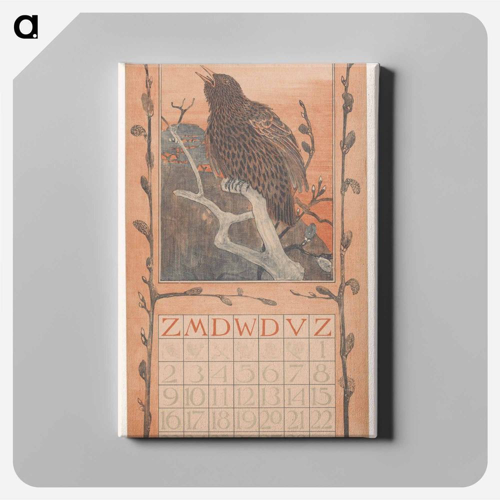 Calendar February with Sprühle - Theo van Hoytema Canvas.