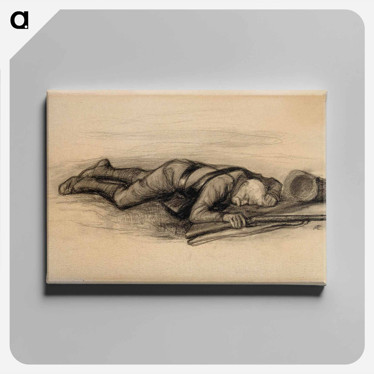 Hurtti ukko-runon loppuvinjetti - アルバート エーデルフェルト Canvas.