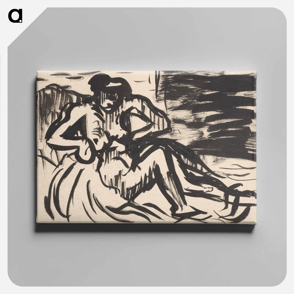 "Seated nude" - アーノルド ピーター ワイズ クビンチャン Canvas.