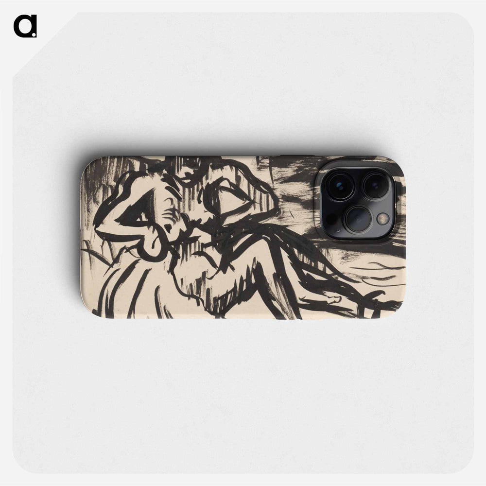 "Seated nude" - アーノルド ピーター ワイズ クビンチャン Phone Case.