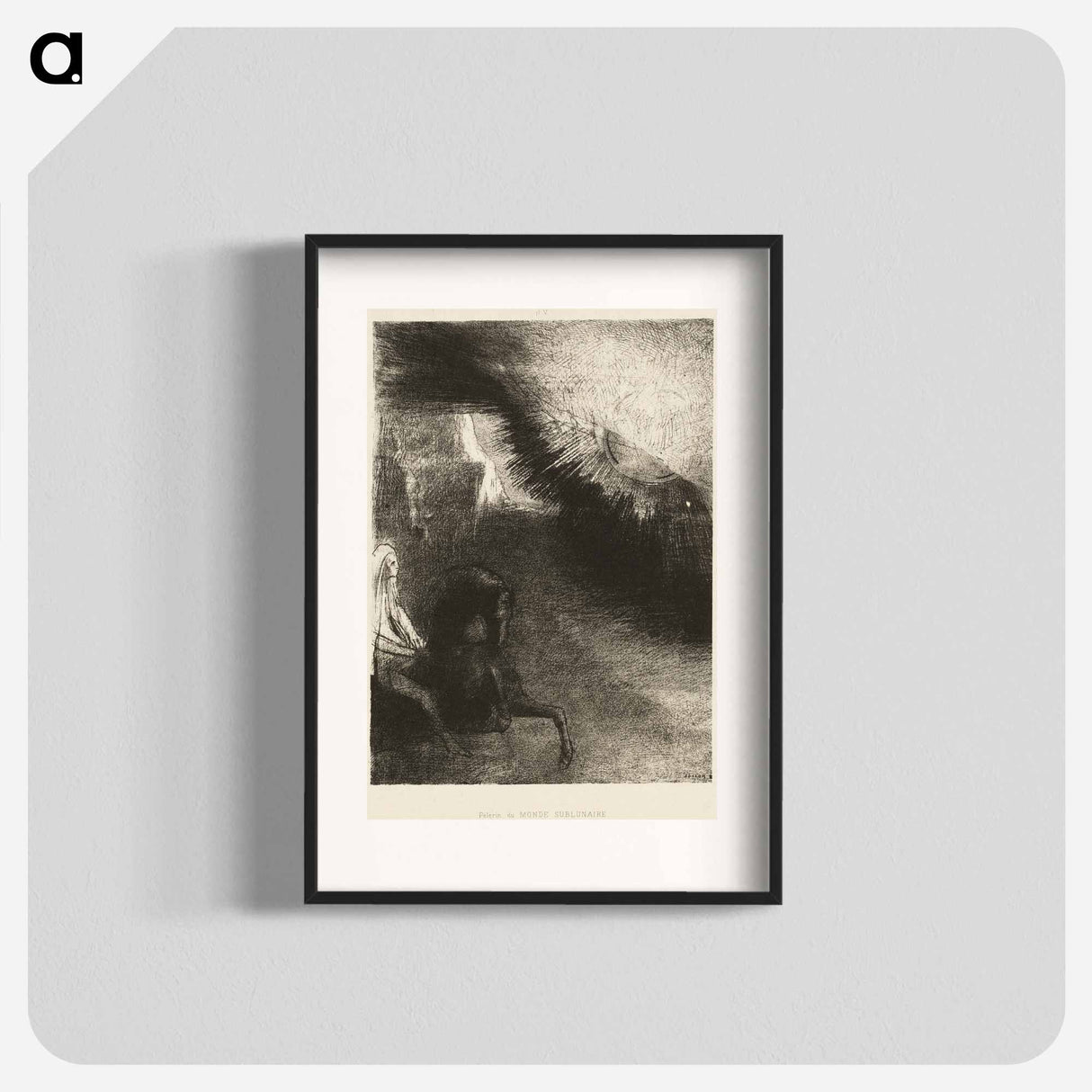 Pilgrim of the Sublunary World - オディロン ルドン Poster.