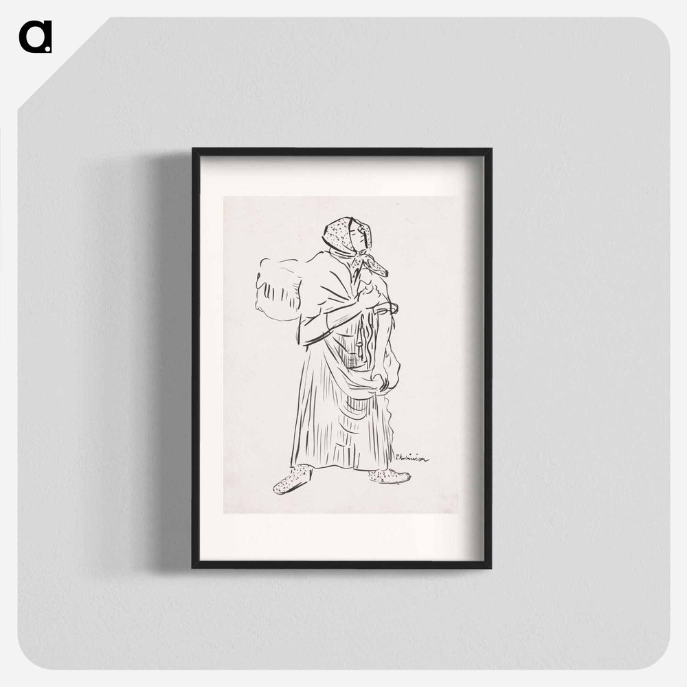 Woman with a hamper - アーノルド ピーター ワイズ クビンチャン Poster.