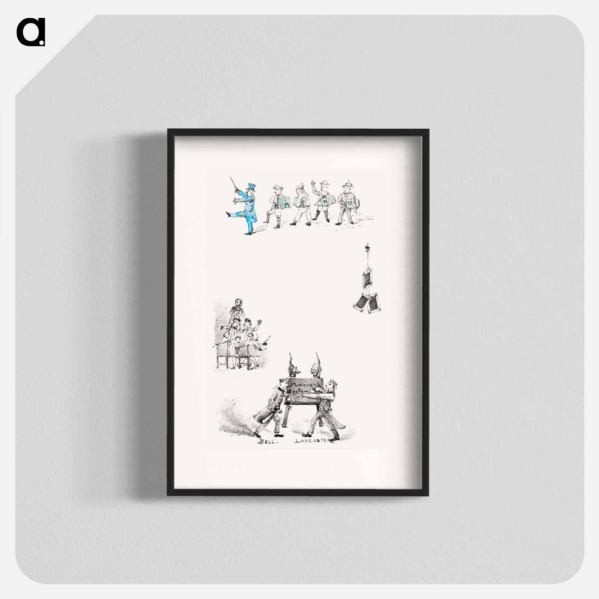 Menu art with handles and learners - Theo van Hoytema Poster.