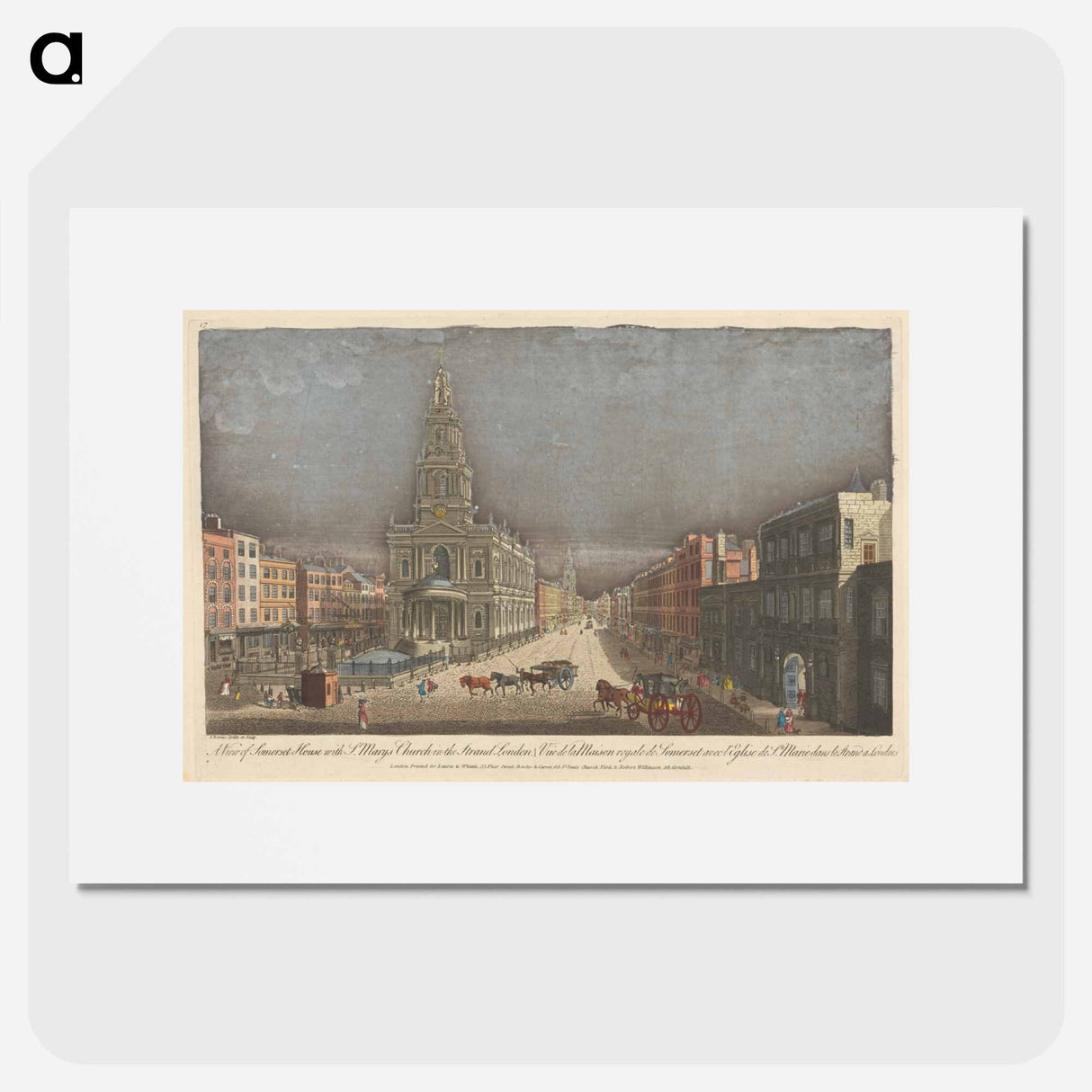 アートポスター-A View of Somerset House with St. Mary's Church in the Strand London
- イェール大学アートギャラリー Poster.