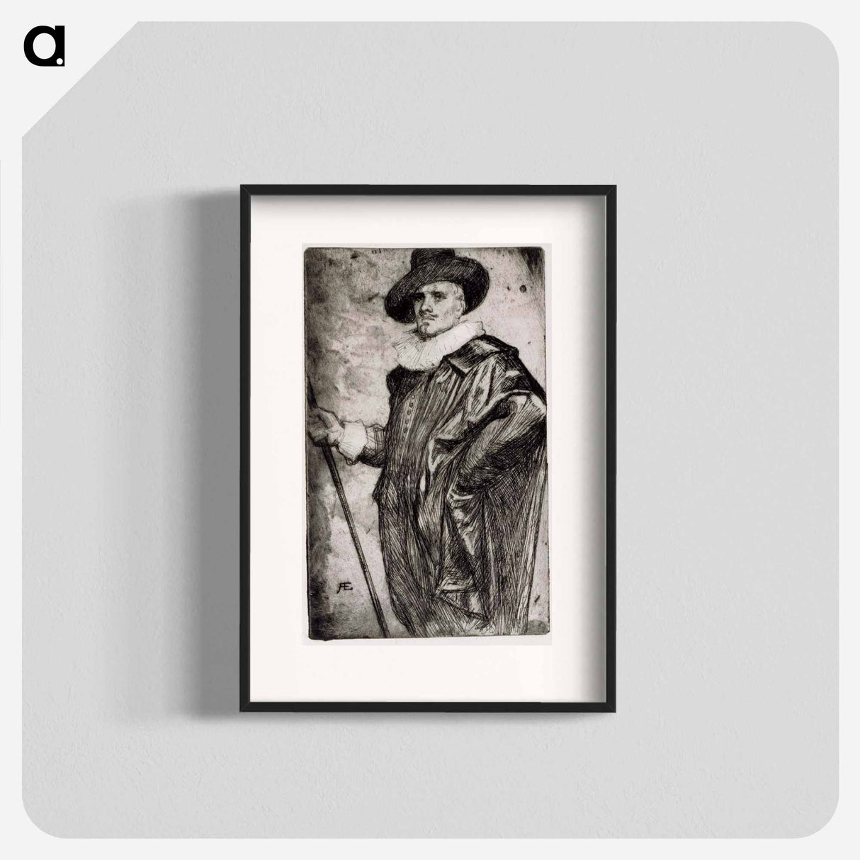 Mies 1600-luvun puvussa - アルバート エーデルフェルト Poster.