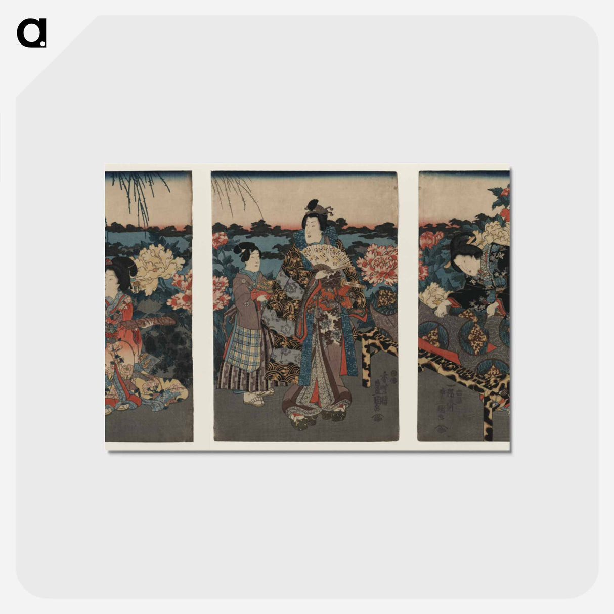 アートポストカード-Fūki Kusa Sono No Yūran
- 歌川 国貞 Postcard.