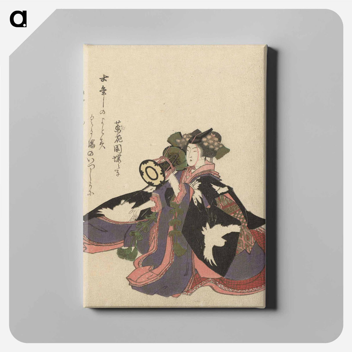 アートパネル-A comparison of Genroku poems and shells - 葛飾 北斎 Canvas.