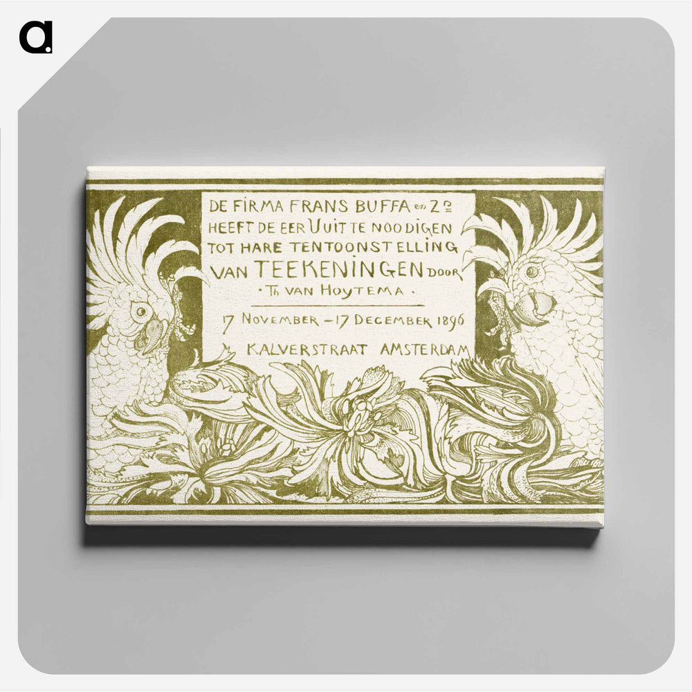 Uitnodiging met twee kaketoes - Theo van Hoytema Canvas.