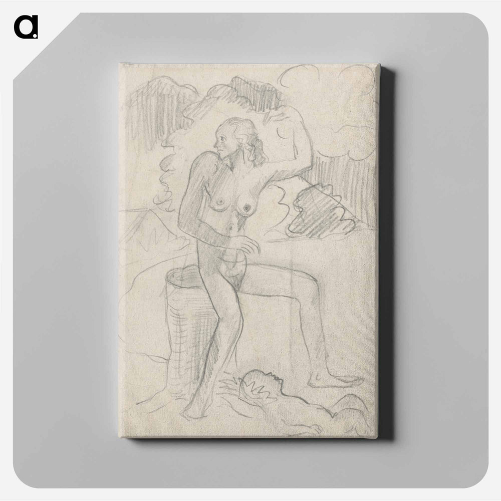 Woman with a child - アーノルド ピーター ワイズ クビンチャン Canvas.