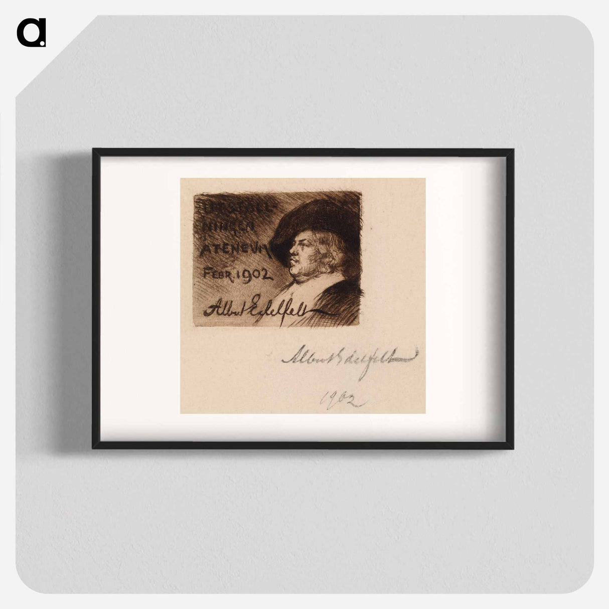 Invitation to Albert Edelfelt's exhibition - アルバート エーデルフェルト Poster.