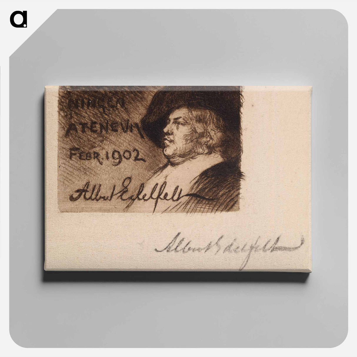 Invitation to Albert Edelfelt's exhibition - アルバート エーデルフェルト Canvas.