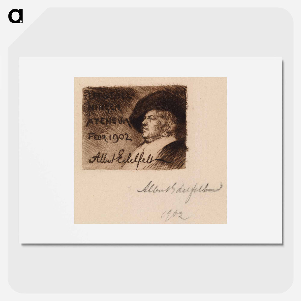 Invitation to Albert Edelfelt's exhibition - アルバート エーデルフェルト Poster.