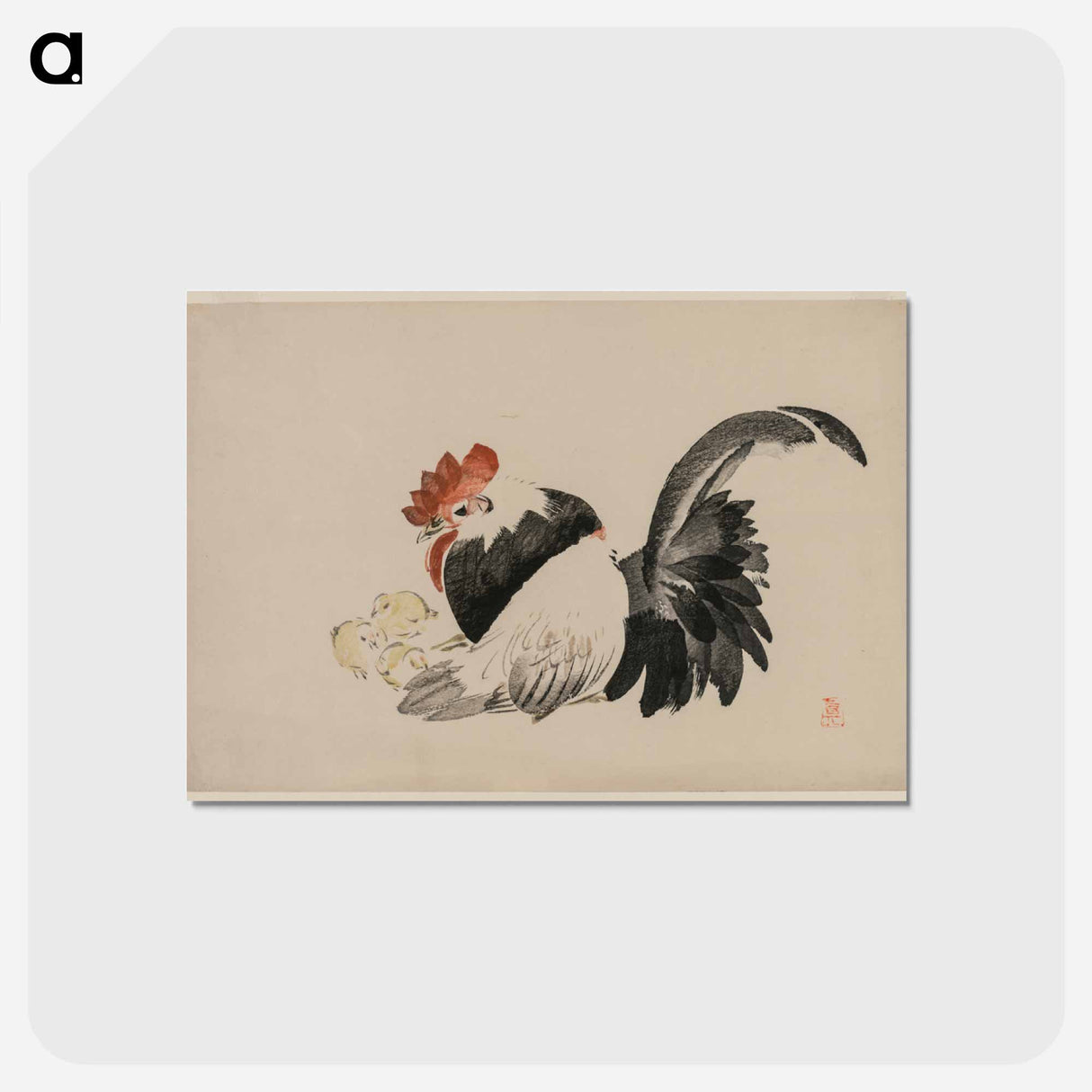 アートポストカード-Rooster, Hen, and Chicks
- クリーブランド美術館 Postcard.