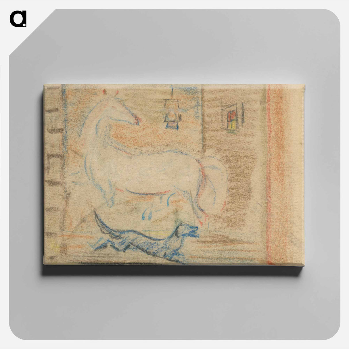 アートパネル-A horse and a dog - アーノルド ピーター ワイズ クビンチャン Canvas.