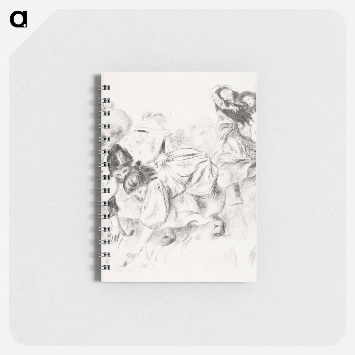 Enfants jouant à la balle - ピエール オーギュスト ルノワール Memo.