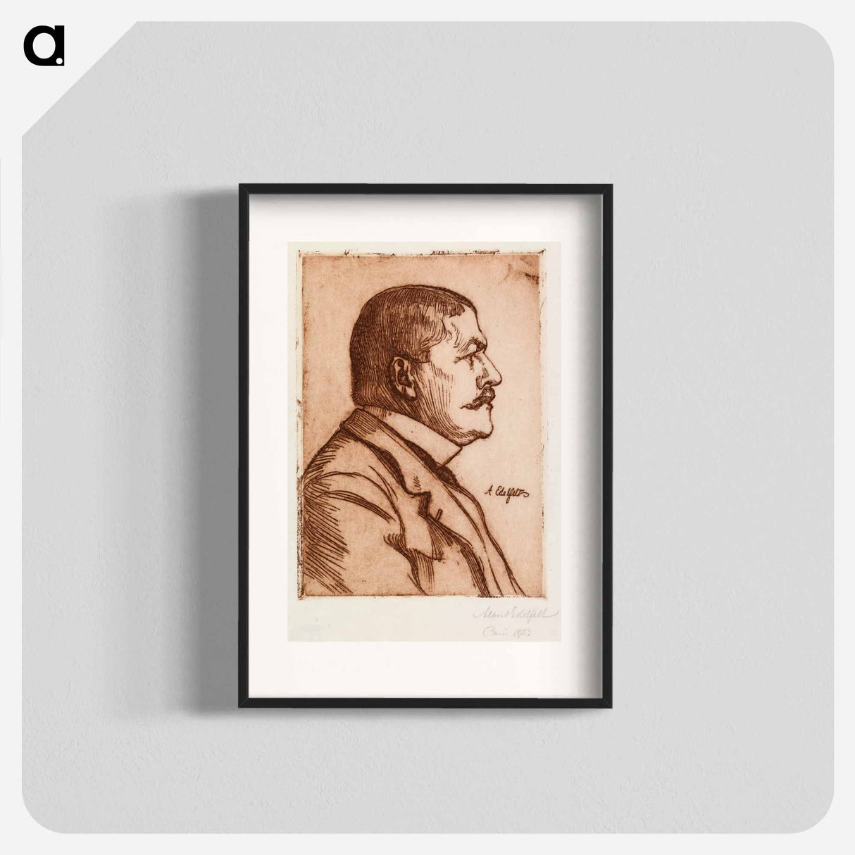 Portrait of minister jean baptiste pasteur - アルバート エーデルフェルト Poster.