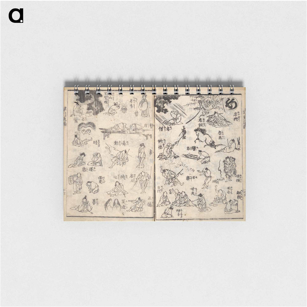 Hokusai's The Quick Pictorial Dictionary - 葛飾 北斎 Memo.