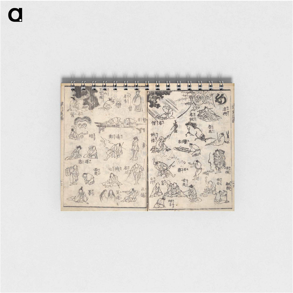 Hokusai's The Quick Pictorial Dictionary - 葛飾 北斎 Memo.