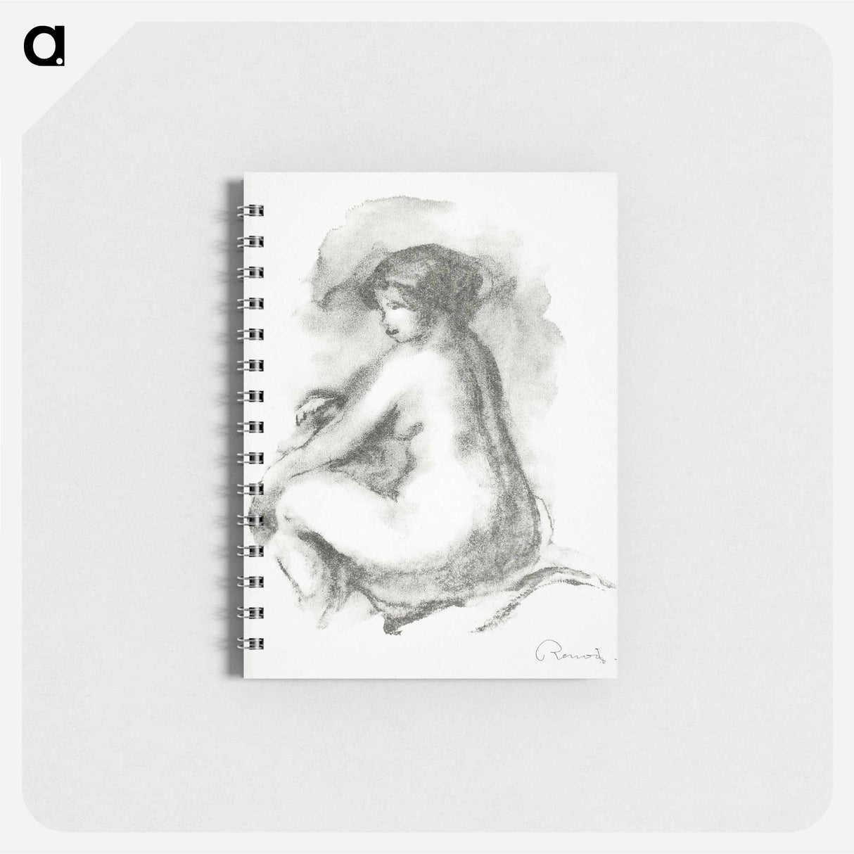 Étude de Femme nue, assise - ピエール オーギュスト ルノワール Memo.