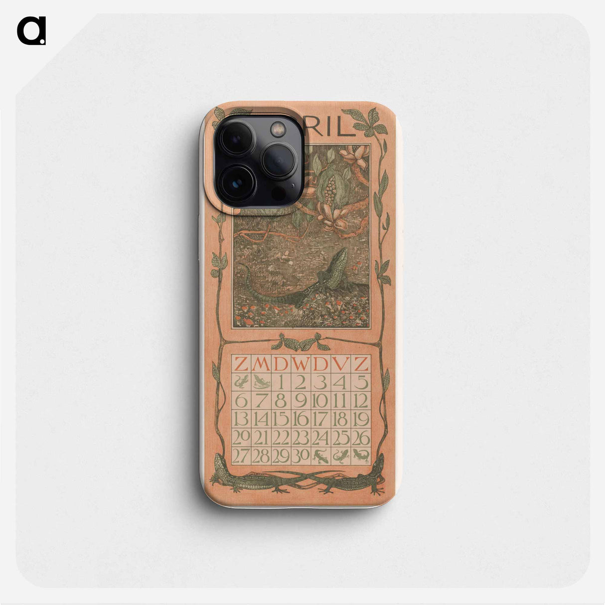 Calendar for April with flowers - Theo van Hoytema Phone Case.