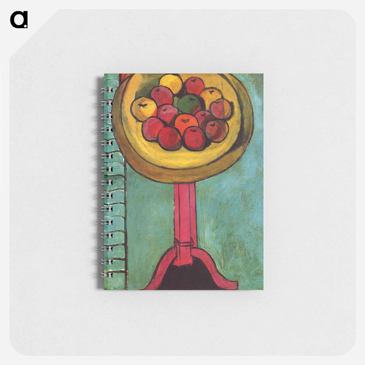 アートメモ帳-Apples on a Table, Green Background - アンリ マティス Memo.