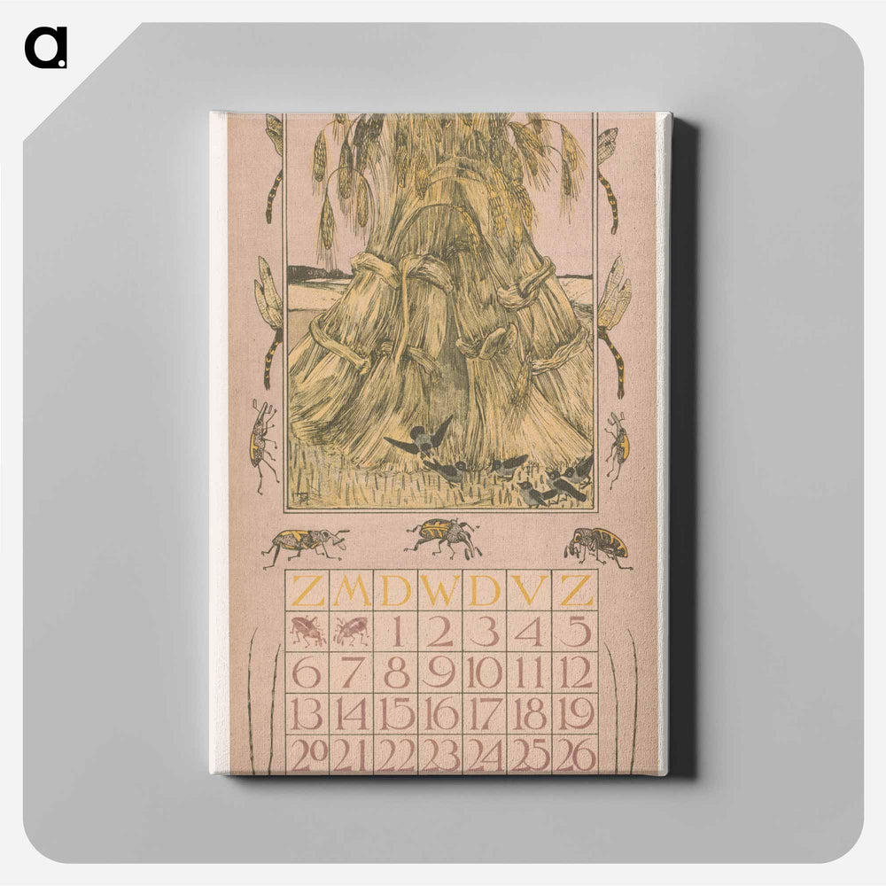 Calendar July with korenschoven - Theo van Hoytema Canvas.