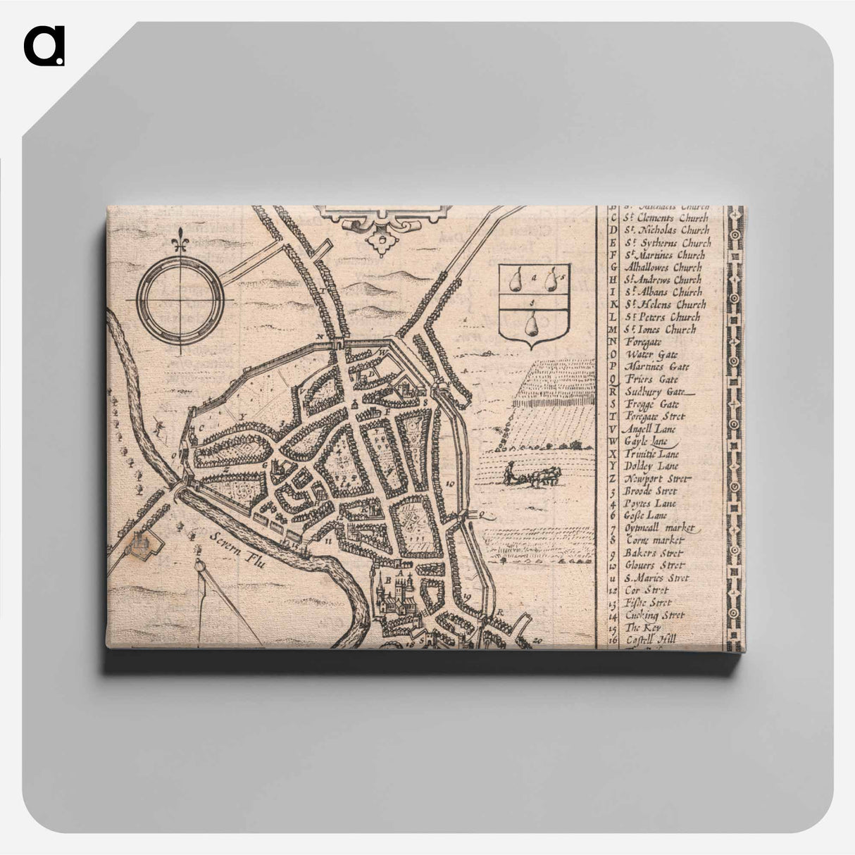 アートパネル-Map of Worcester
- イェール大学アートギャラリー Canvas.