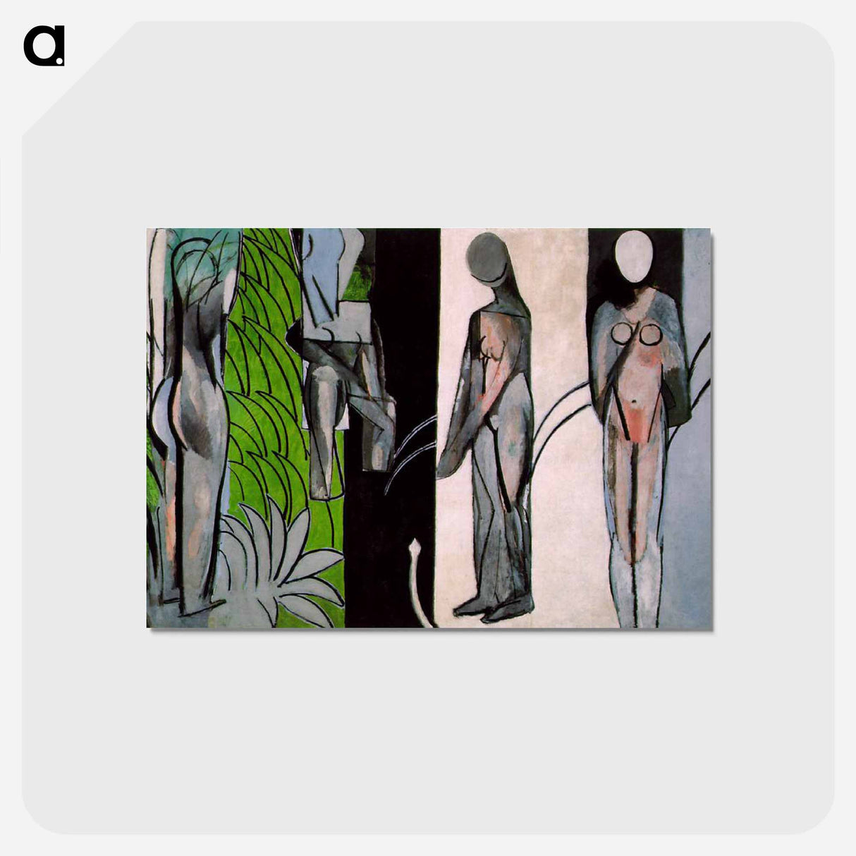 アートポストカード-Bathers by a River - アンリ マティス Postcard.