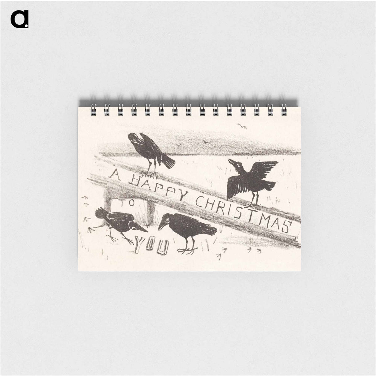 Kerstkaart met vier kraaien - テオ ヴァン ホイテマ Memo.