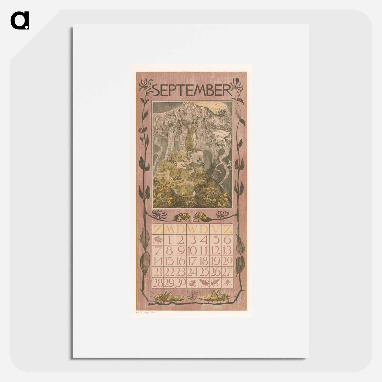 Calendar September meets the calendar - Theo van Hoytema Poster.
